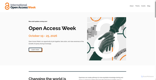 Security scan screenshot of https://www.openaccessweek.org/