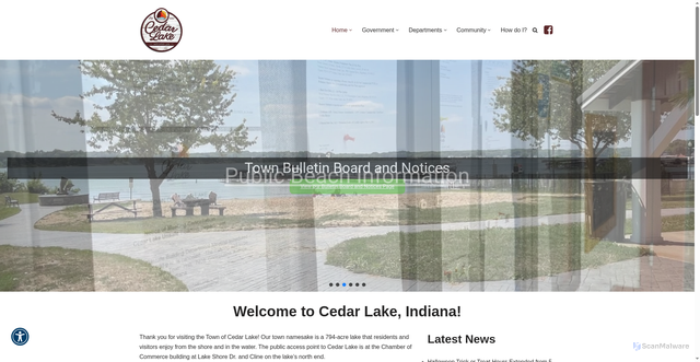 Security scan screenshot of https://cedarlakein.gov/