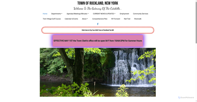 Security scan screenshot of https://www.townofrocklandny.gov/