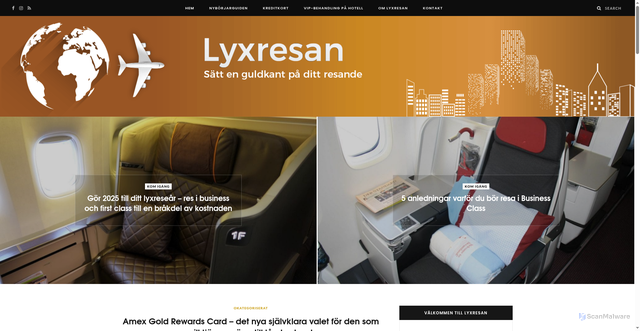 Security scan screenshot of https://lyxresan.se