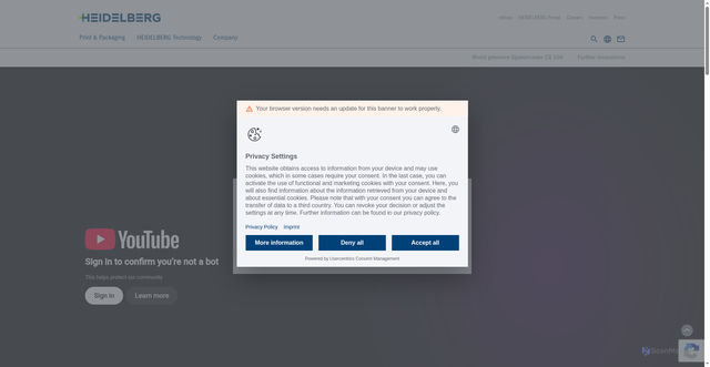 Security scan screenshot of https://showtime.heidelberg.com