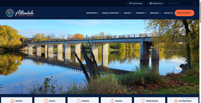 Security scan screenshot of https://allendalemi.gov/