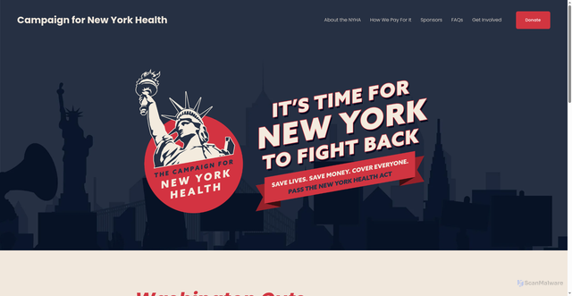 Security scan screenshot of https://www.nyhcampaign.org/nyfightsback