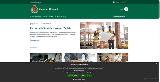 Security scan screenshot of https://www.comunediflumeri.it
