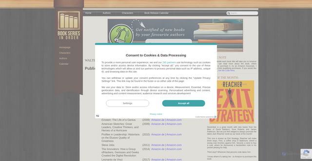 Security scan screenshot of https://www.bookseriesinorder.com/walter-isaacson/