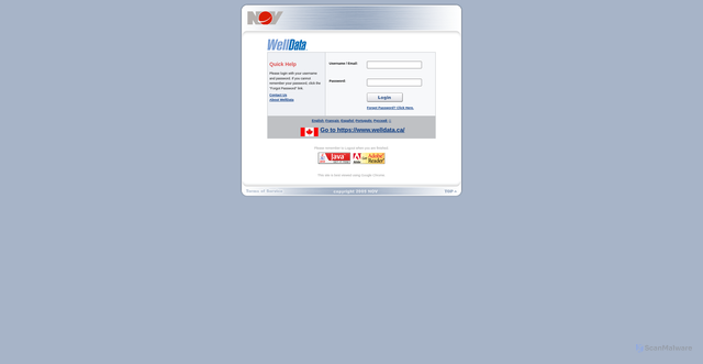 Security scan screenshot of https://welldata.net