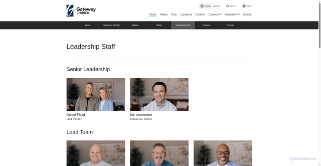 Security scan screenshot of https://gatewaypeople.com/staff
