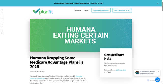 Security scan screenshot of https://myplanfit.com/humana-medicare-advantage-exit/