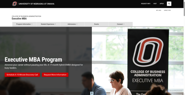 Security scan screenshot of https://emba.unomaha.edu