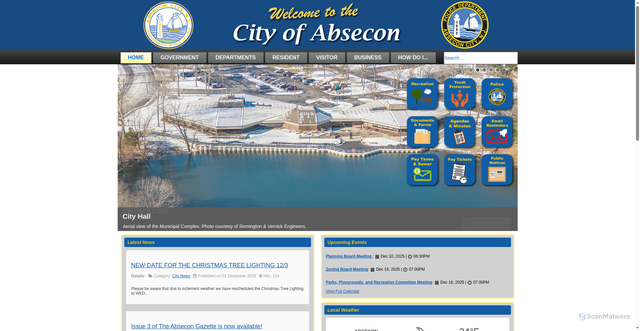 Security scan screenshot of https://abseconnj.gov/
