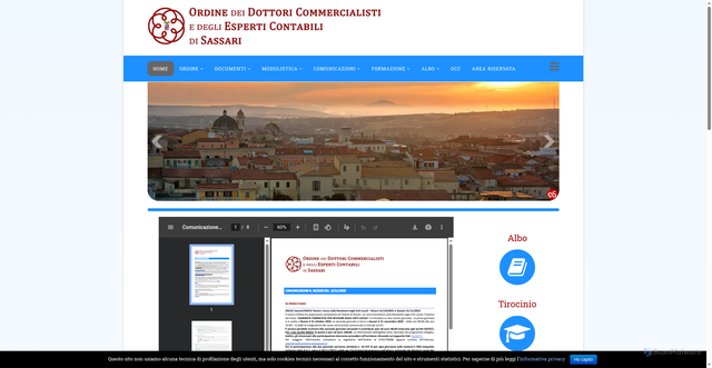 Security scan screenshot of https://www.commercialistisassari.it/