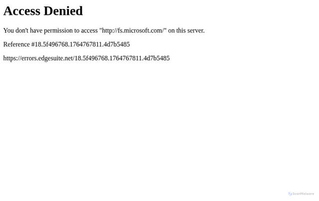 Security scan screenshot of https://fs.microsoft.com/