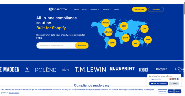 Security scan screenshot of https://consentmo-geo.com/