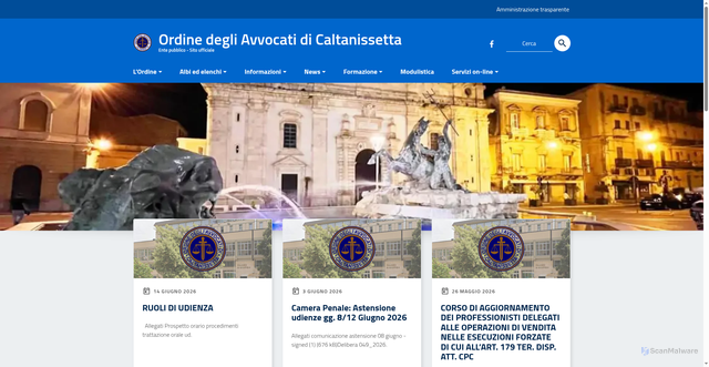 Security scan screenshot of https://www.ordineavvocaticl.it