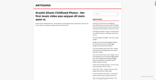 Security scan screenshot of https://anagotan.pages.dev/posts/drashti-dhami-childhood-photos/