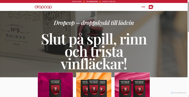 Security scan screenshot of https://dropcop.se