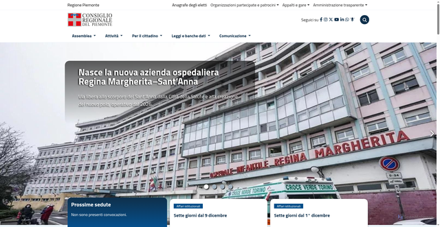 Security scan screenshot of http://www.cr.piemonte.it/