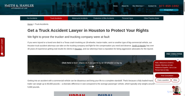 Security scan screenshot of https://www.smithandhassler.com/truck-accidents/