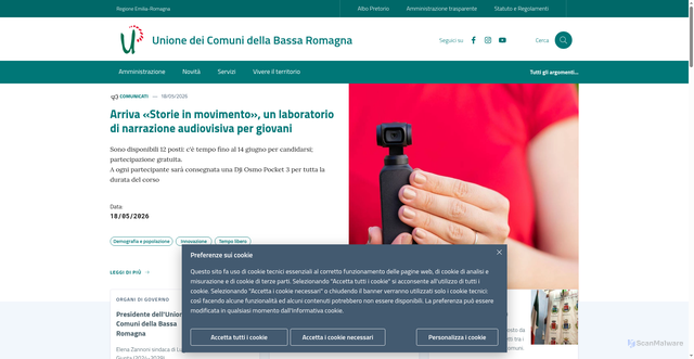 Security scan screenshot of https://www.labassaromagna.it