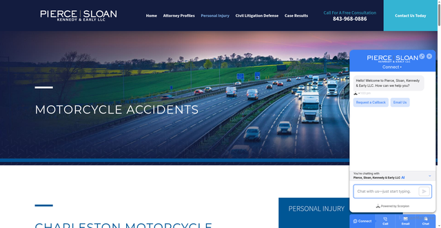 Security scan screenshot of https://www.piercesloan.com/personal-injury/motorcycle-accidents/