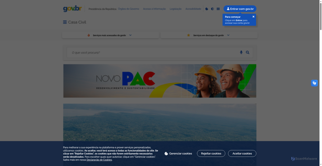 Security scan screenshot of https://www.gov.br/casacivil/pt-br