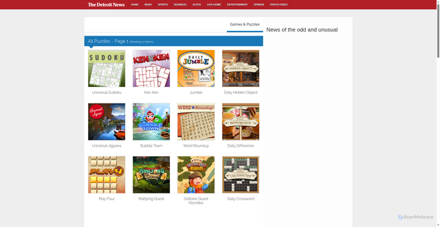 Security scan screenshot of https://content-static.detroitnews.com/games/index.htm