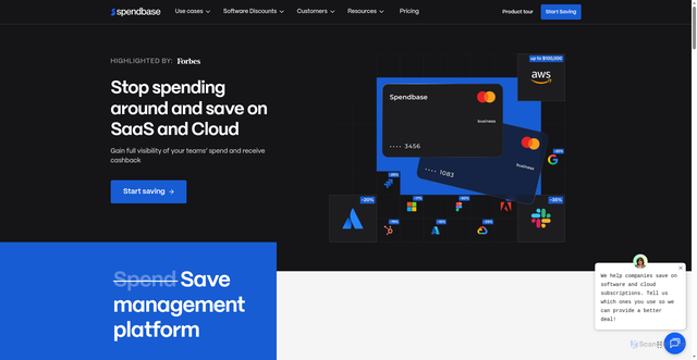 Security scan screenshot of https://spendbase.co