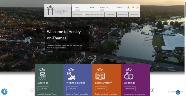 Security scan screenshot of http://www.henleytowncouncil.gov.uk