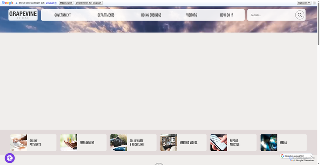 Security scan screenshot of https://www.grapevinetexas.gov/