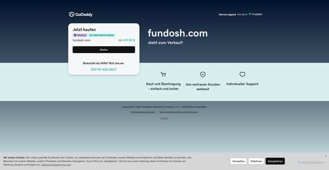 Security scan screenshot of https://fundosh.com