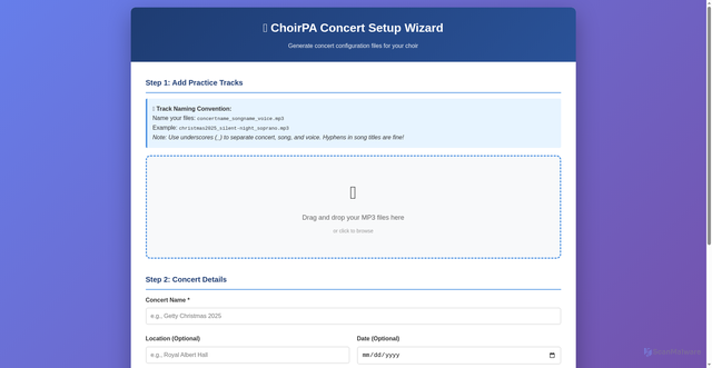 Security scan screenshot of https://choirpal.pages.dev/concert-setup-wizard.html