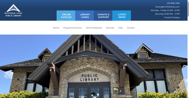 Security scan screenshot of https://richfieldutlibrary.gov/
