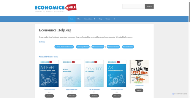 Security scan screenshot of https://www.economicshelp.org/