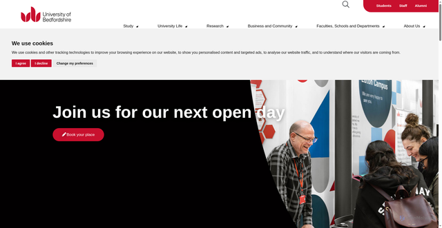 Security scan screenshot of https://www.beds.ac.uk/