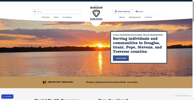 Security scan screenshot of https://horizonphmn.gov/
