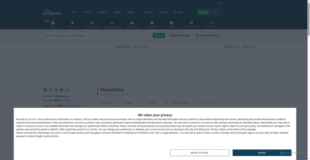Security scan screenshot of https://eliteprospects.com
