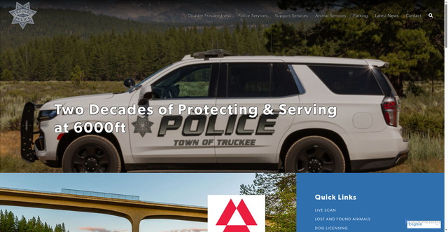 Security scan screenshot of https://www.truckeepolice.gov/