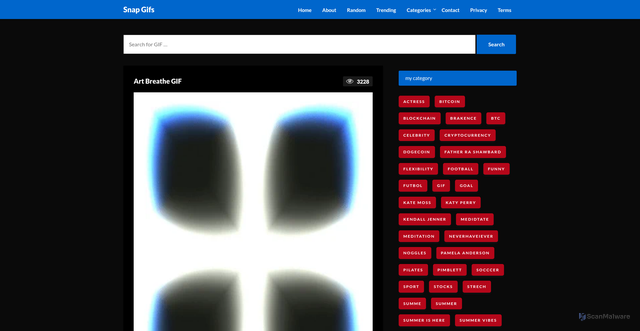 Security scan screenshot of https://cocinadetodos.com/art-breathe-gif/