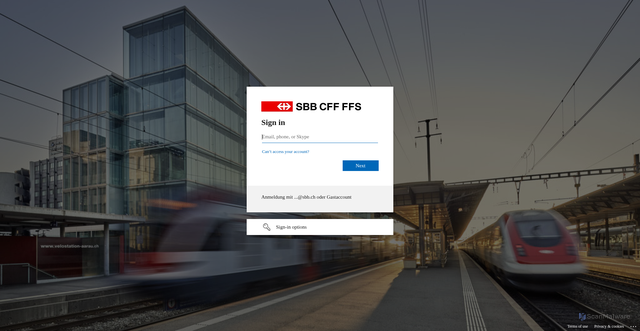 Security scan screenshot of https://antikorruption-test.sbb.ch