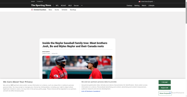Security scan screenshot of https://www.sportingnews.com/us/mlb/cleveland-guardians/news/naylor-baseball-family-tree-brothers-josh-bo-myles-naylor/bb6c7e2ece920181f9023b2e