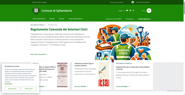 Security scan screenshot of https://www.comune.spilamberto.mo.it/