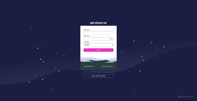 Security scan screenshot of https://sacfs.service-now.com