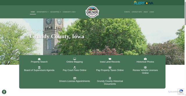 Security scan screenshot of https://grundycountyiowa.gov/