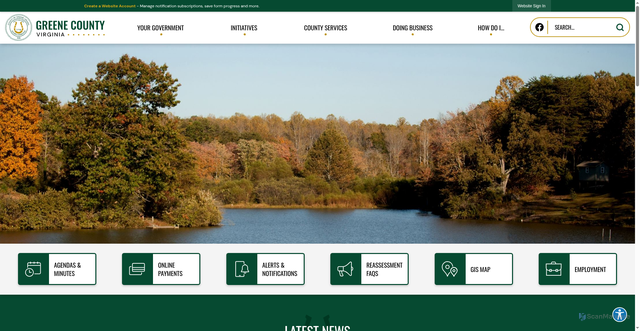 Security scan screenshot of https://greenecountyva.gov/