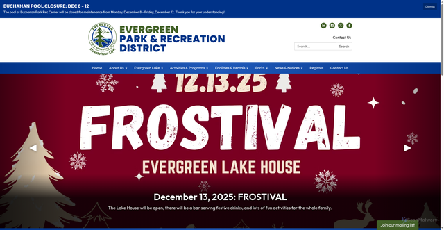 Security scan screenshot of https://www.evergreenrecreation.com/