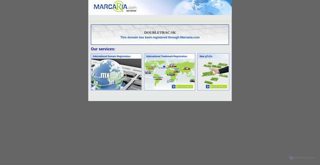 Security scan screenshot of http://doubletrac.sk/