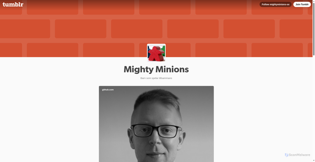 Security scan screenshot of https://mightyminions.se