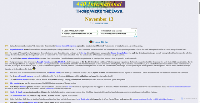 Security scan screenshot of https://www.440int.com/nov13c.html