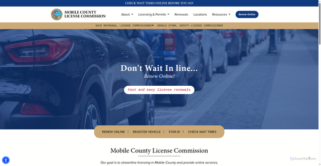 Security scan screenshot of https://www.mobilecountylc.gov/