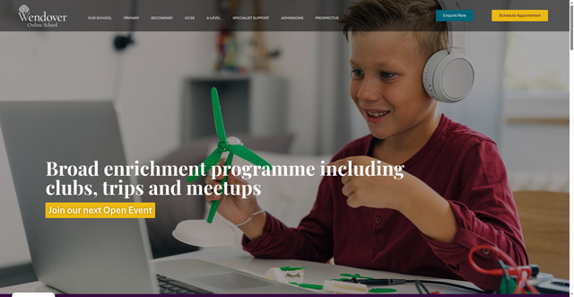 Security scan screenshot of https://wendoveronlineschool.com/